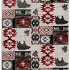 Rugs * | Best Sellers Lodge Mason Grey & Red 3 5 Linon Home Decor Ruglg0135