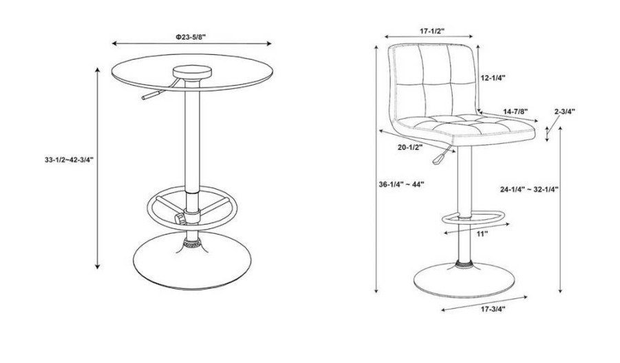 Bar * | Exclusive Design Jenna Pub Table Set Linon D1194B18Pt3