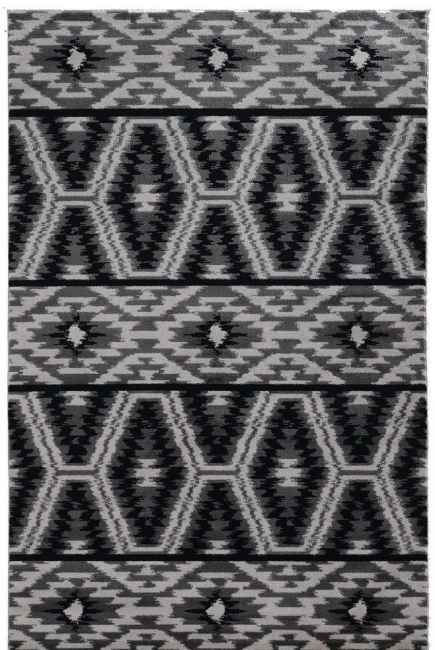 Rugs * | Fashion Lodge Alder Grey & Charcoal 3 5 Linon Home Decor Ruglg0235