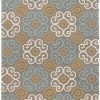 Rugs * | Online Sales Trio Clara Grey & Aqua 1.10 2.10 Linon Home Decor Rugta55423