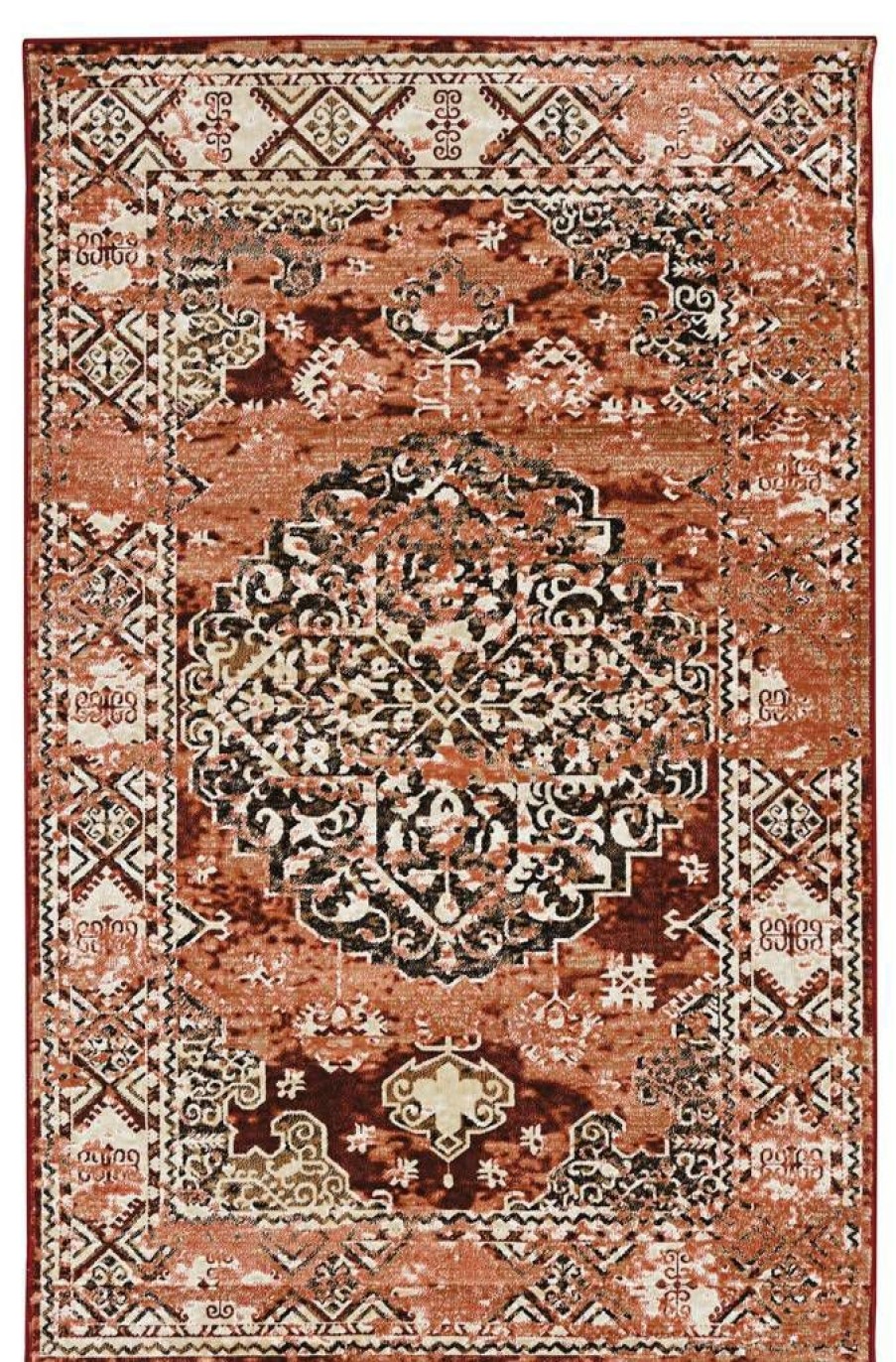 Rugs * | Online Sales Vintage Nain Red & Beige 2 3 Linon Home Decor Rugvt5023