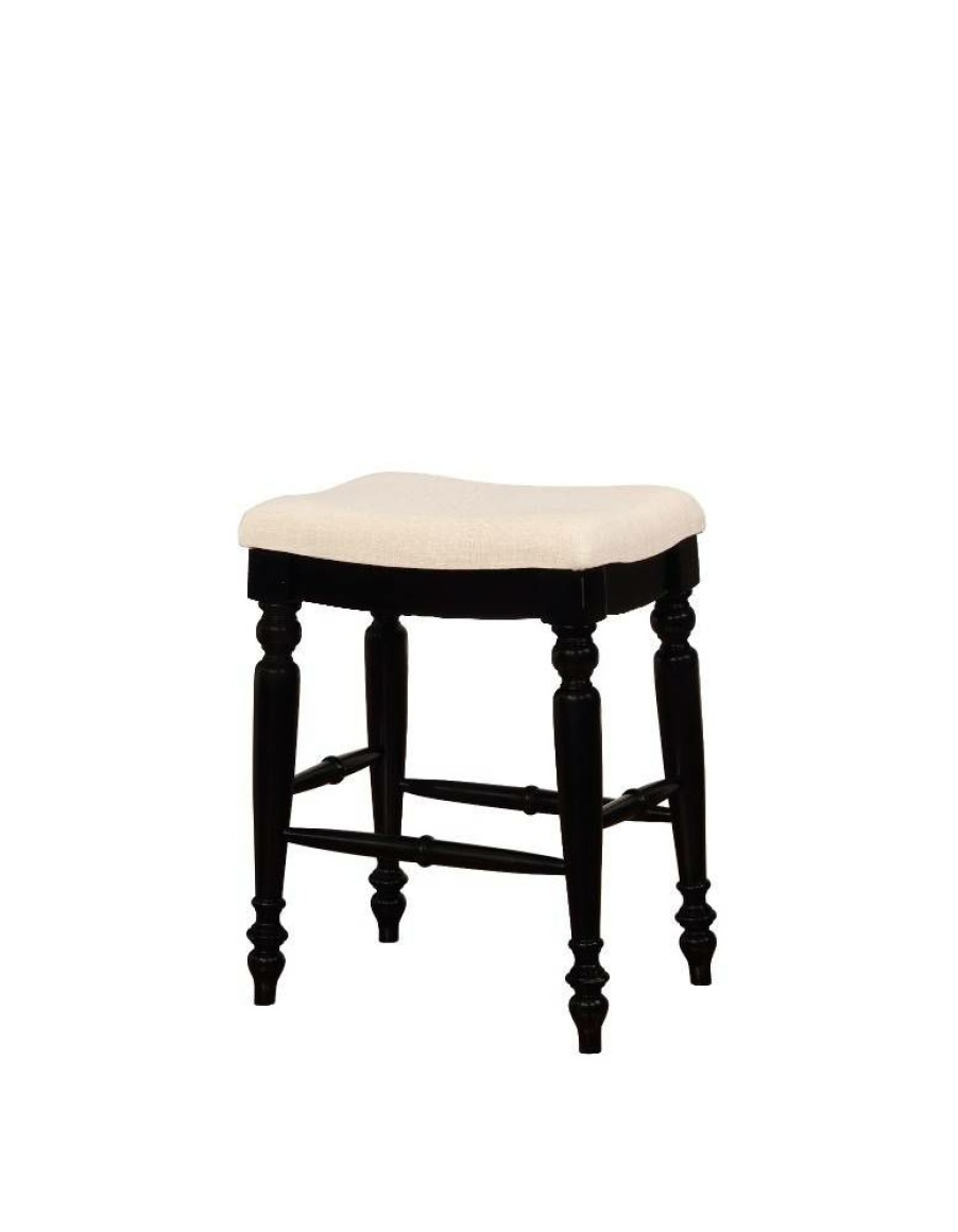 Bar * | Cheap Marino Black Backless Counter Stool Linon Cs205Ablk01U