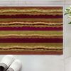 Rugs * | Online Sales Trio Perry Rust & Green 1.10 2.10 Linon Home Decor Rug-Ta06723