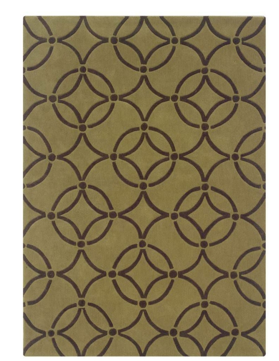 Rugs * | Fashion Trio Briony Wasabi & Chocolate 1.10 2.10 Linon Home Decor Rug-Ta06323