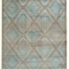 Rugs * | Attractive Platinum Santafe Blue & Black 2 3 Linon Home Decor Rugpm0823