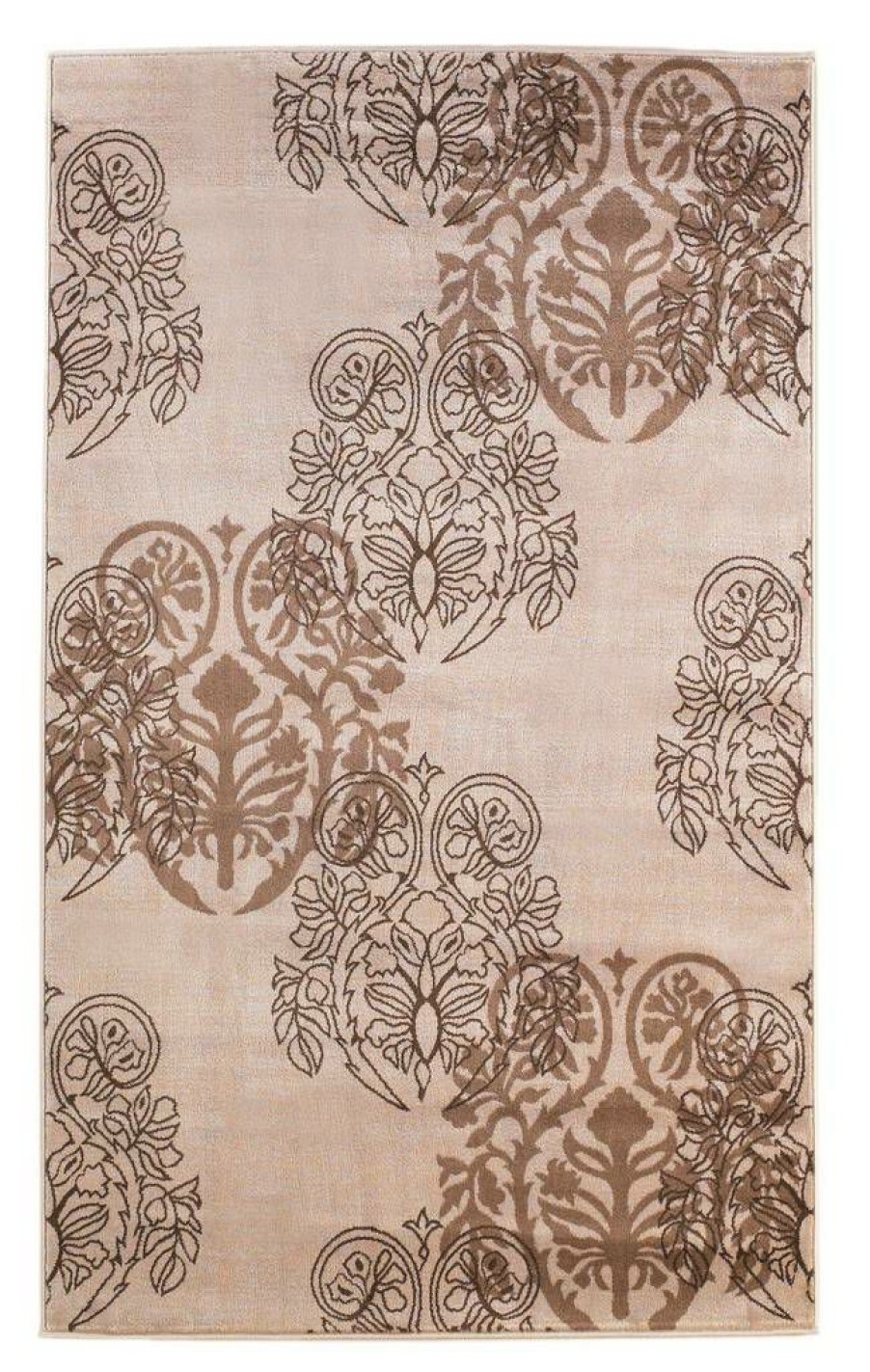 Rugs * | Online Sales Milan Lana Ivory & Brown 1.10 2.10 Linon Home Decor Rug-Mn2723