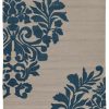 Rugs * | Online Store Trio Medallion Ivory & Cobalt 1.10 2.10 Linon Home Decor Rugta55023