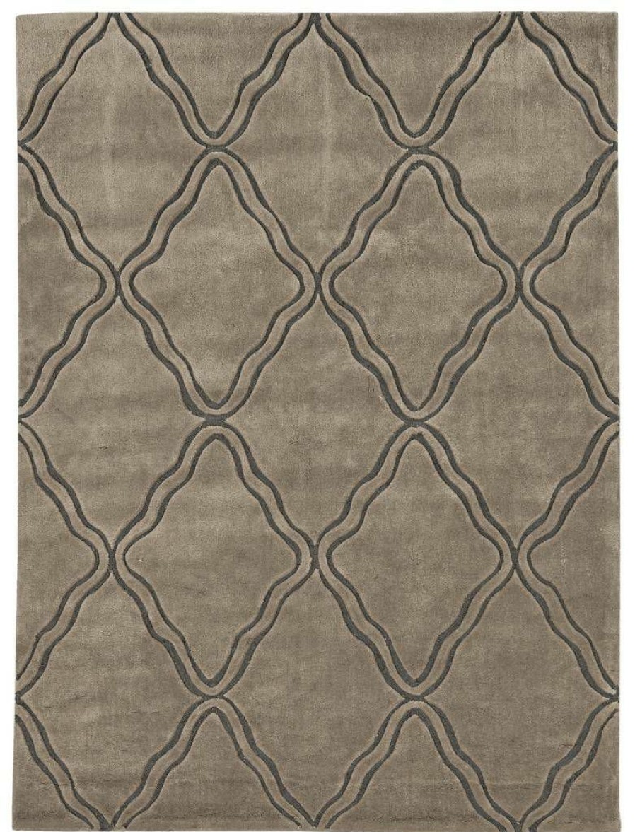 Rugs * | Online Sales Trio Britta Grey & Smoke 1.10 2.10 Linon Home Decor Rugta53023