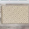 Rugs * | Online Sales Silhouette Greekkey Grey & Ivory 2 3 Linon Home Decor Rug-Sh0523