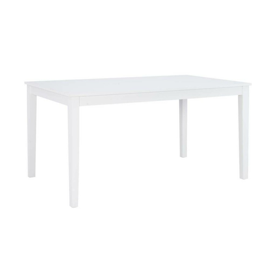 Kitchen & Dining * | Crazy Deals Maggie Dining Table White Linon D1092D21Dtw