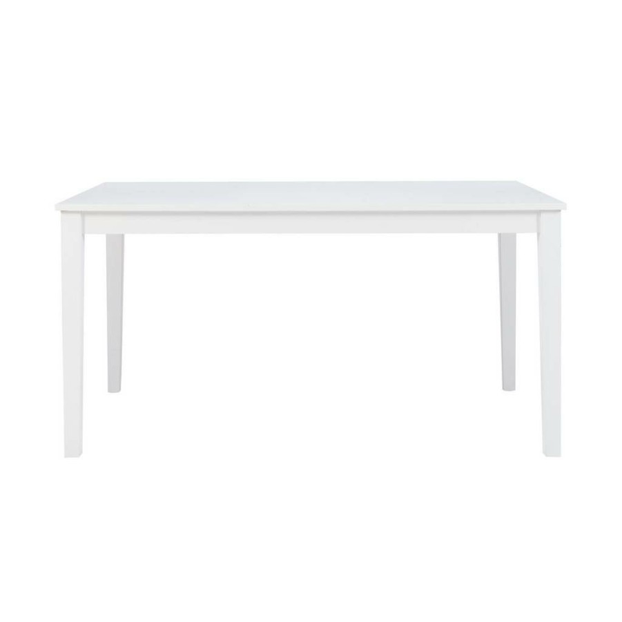 Kitchen & Dining * | Crazy Deals Maggie Dining Table White Linon D1092D21Dtw