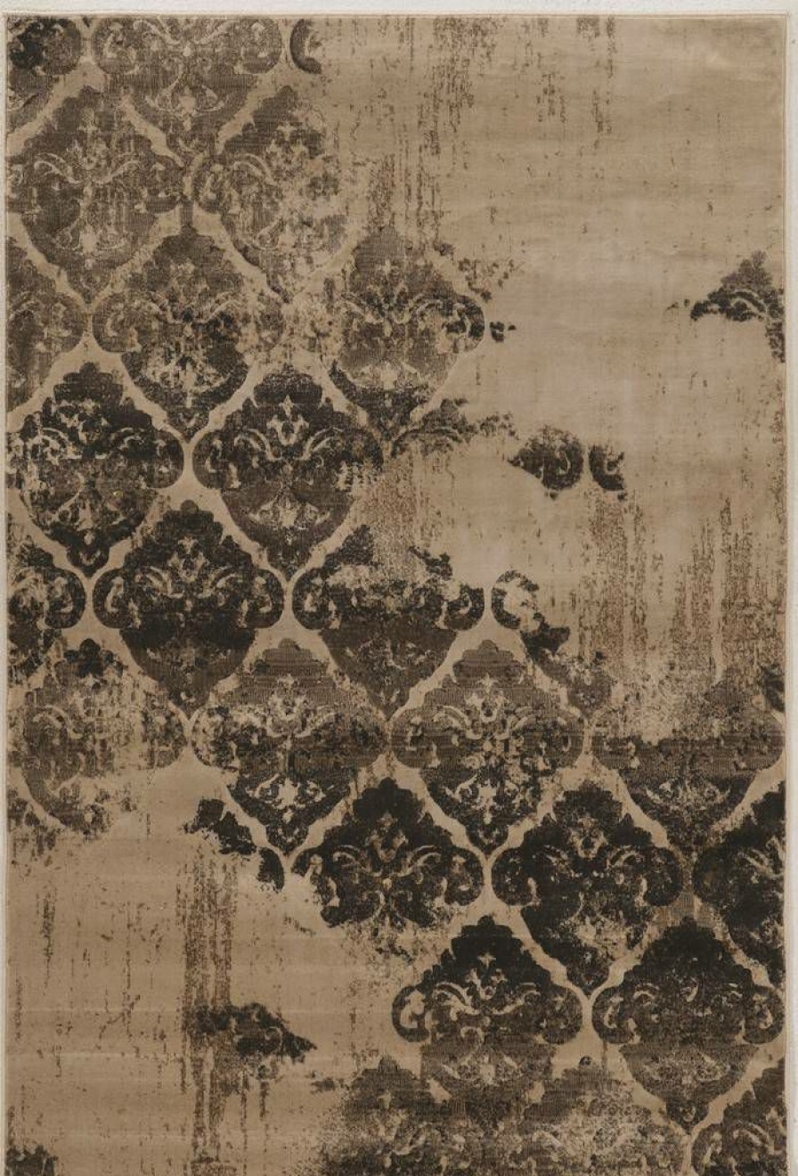 Rugs * | High Quality Jewel Clara Beige & Olive 2 3 Linon Home Decor Rugbyj1523