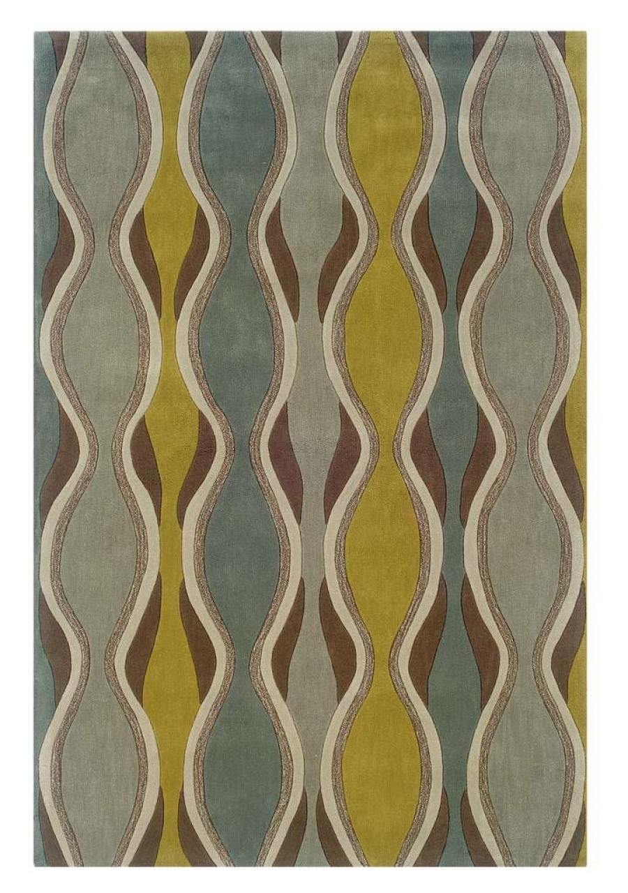 Rugs * | Quick Delivery Trio Mia Chocolate&Spablue 1.10 2.10 Linon Home Decor Rug-Tab00923