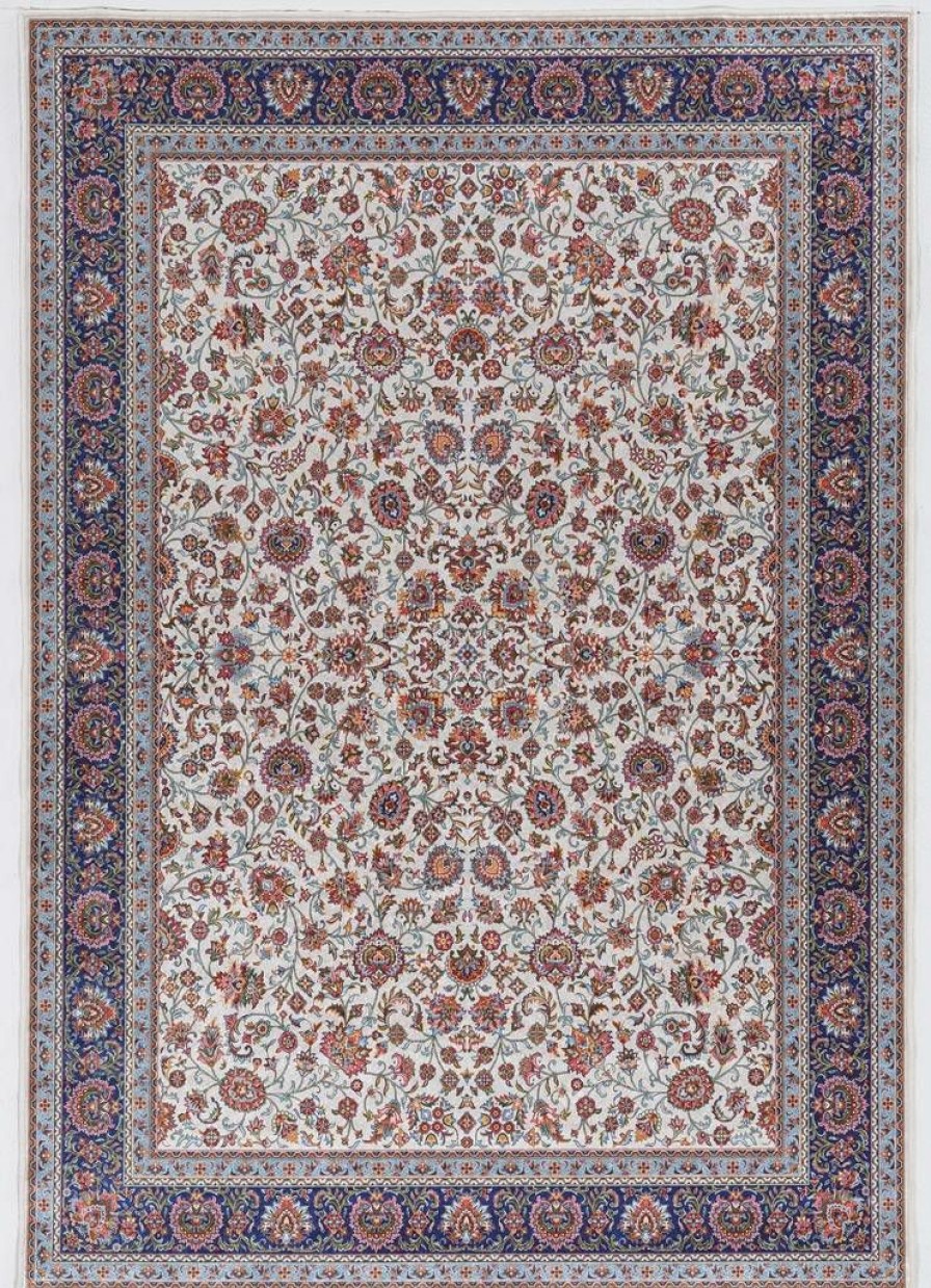 Rugs * | Classical Emerald Ritchie Ivory & Blue 6.7 9.7 Linon Home Decor Rugem2171