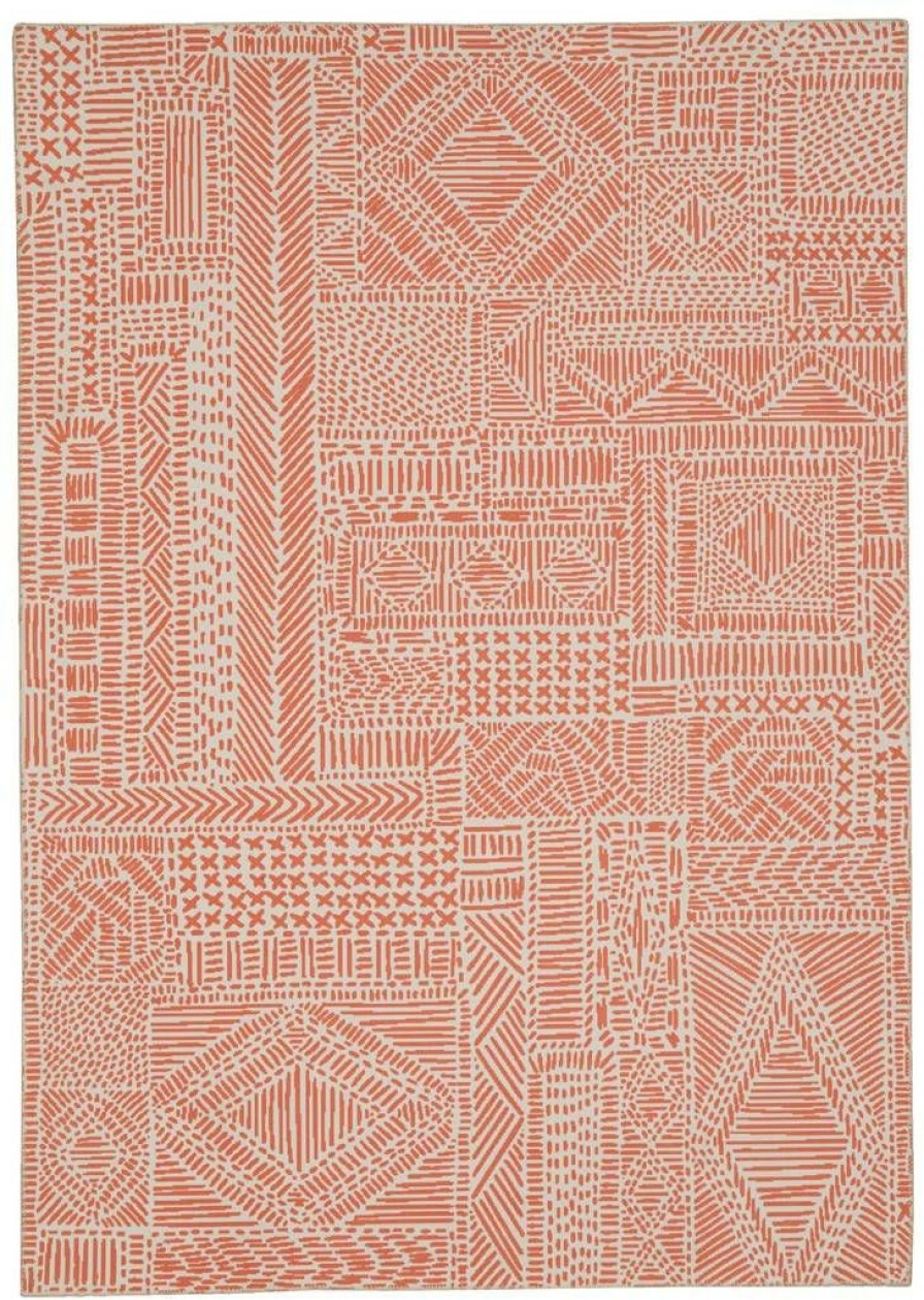 Rugs * | Fashion Washable Cayden Ivory/Rust 3 5 Linon Home Decor Rugwr3135