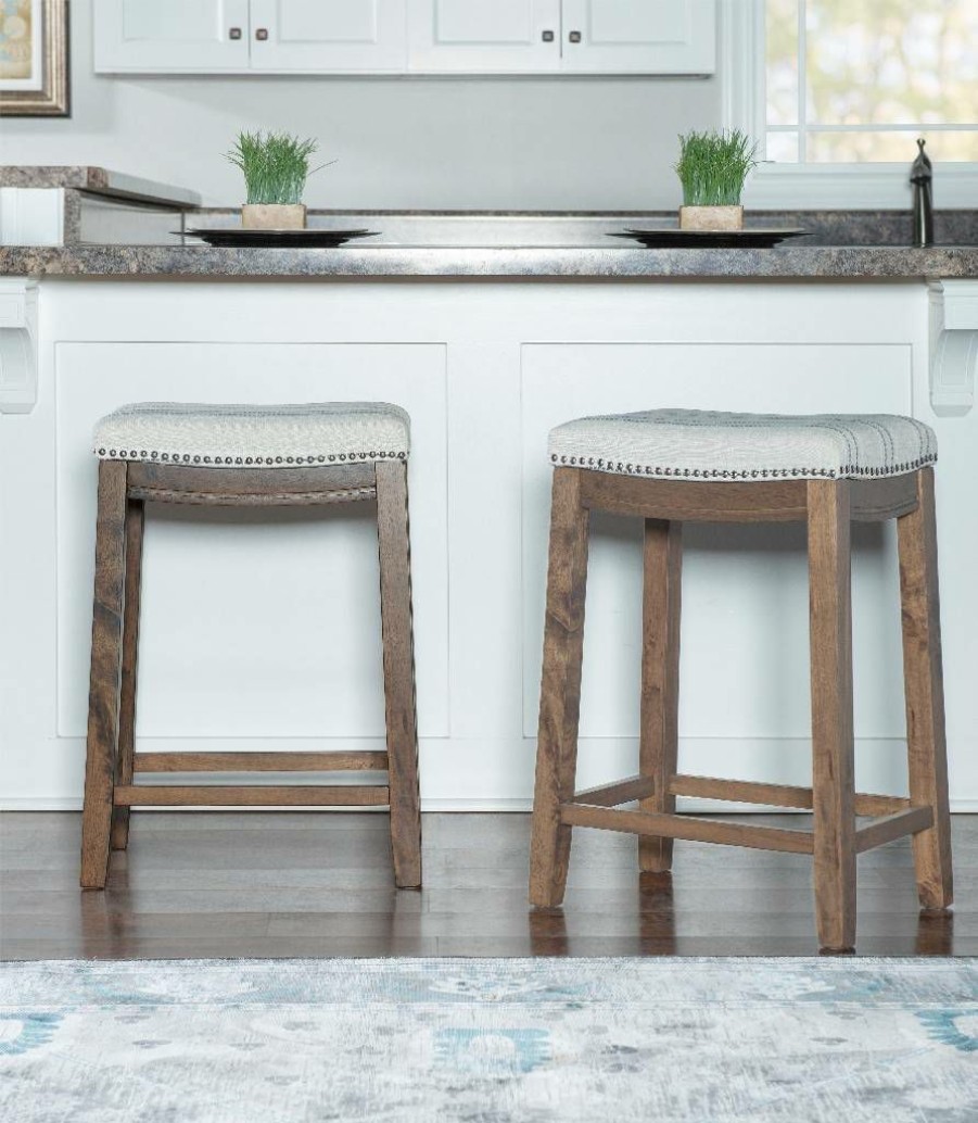 Bar * | Classical Claridge Natural Counter Stool Linon Cs229Nat01U