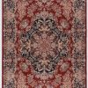 Rugs * | Fashion Emerald Martin Red & Navy 3.3 5 Linon Home Decor Rugem2335