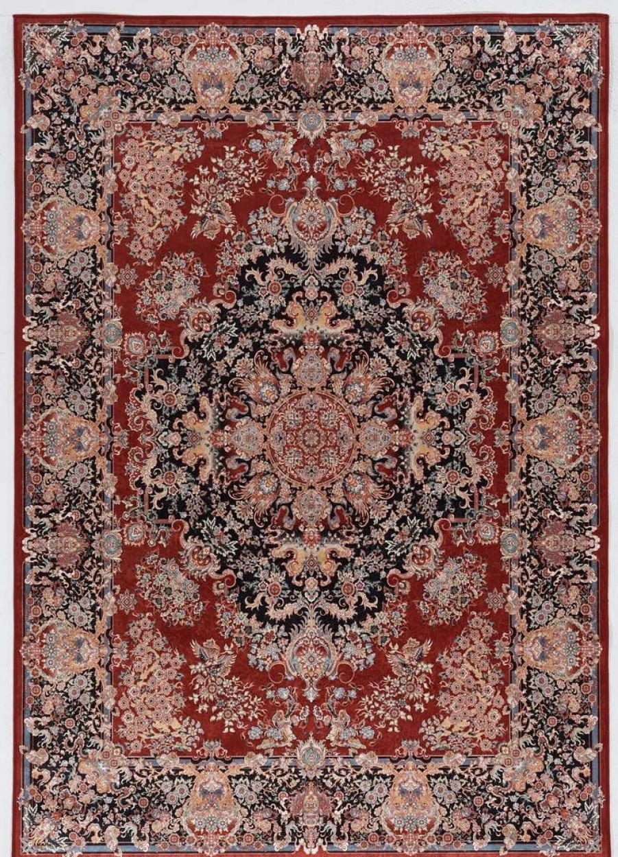 Rugs * | Fashion Emerald Martin Red & Navy 3.3 5 Linon Home Decor Rugem2335