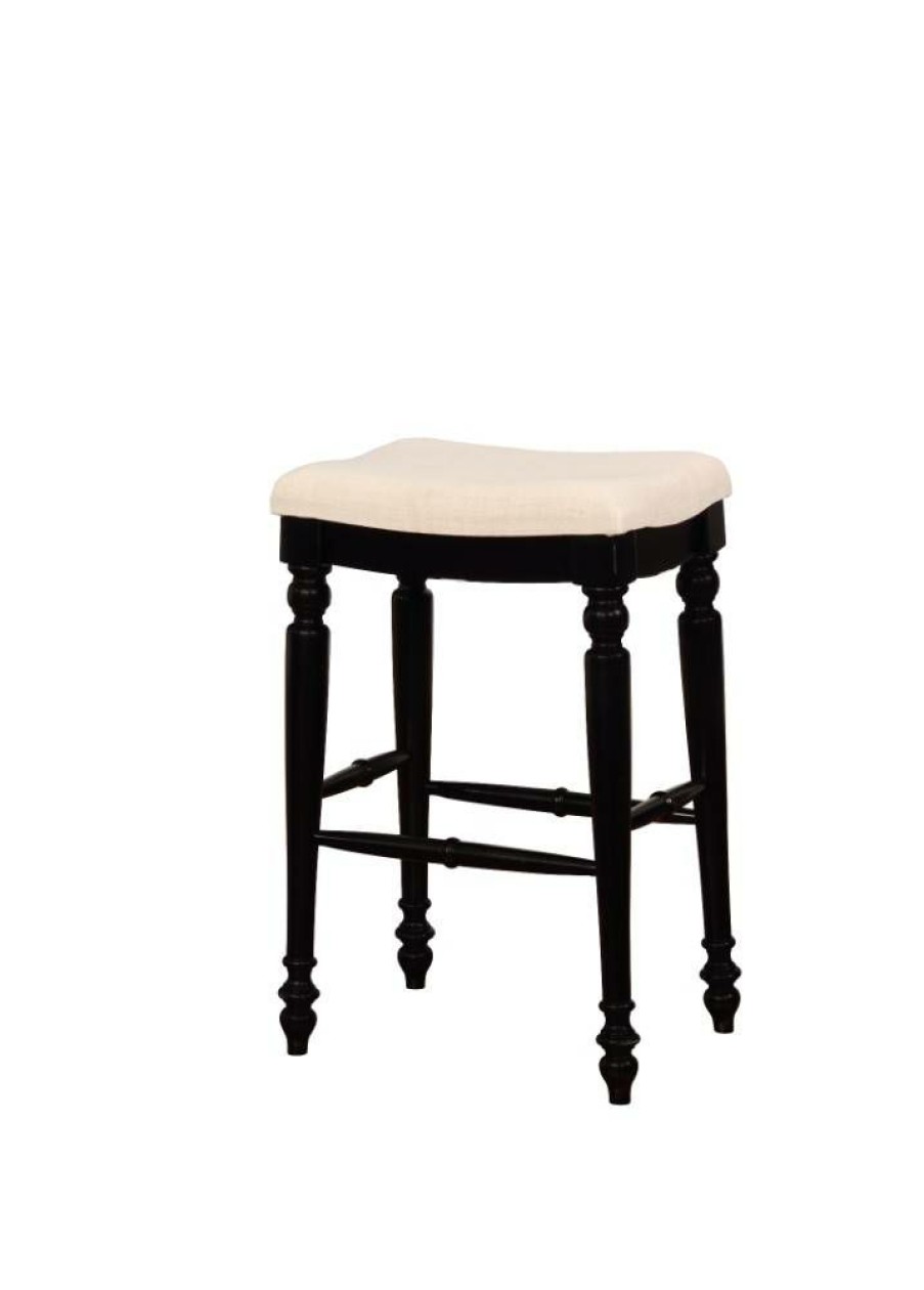 Bar * | Online Store Marino Black Backless Bar Stool Linon Bs206Ablk01U