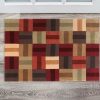 Rugs * | Special Trio Boxes Burg & Beige 1.10 2.10 Linon Home Decor Rug-Tad22123