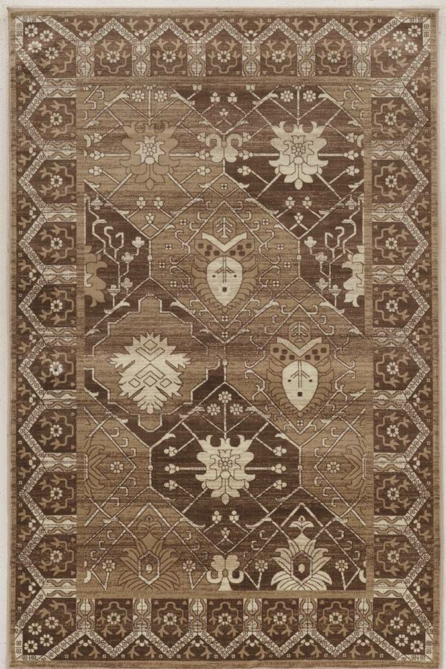 Rugs * | Fashion Vintage Belouch Beige & Brown 2 3 Linon Home Decor Rugvt3923