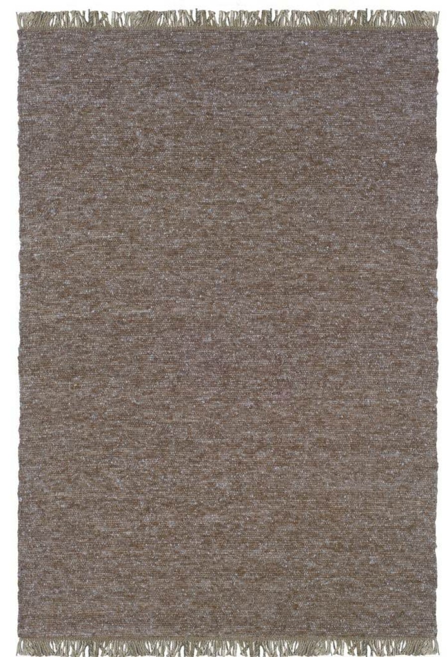 Rugs * | Crazy Deals Verginia Berber Brown & Blue 7.10X10.4 Linon Home Decor Rug-Ve50281