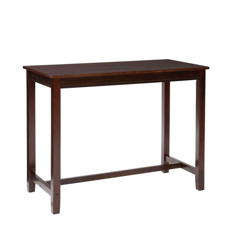 Bar * | Quick Delivery Claridge 42 Inch Bar Height Pub Table, Brown Linon Bpt102Brn01U