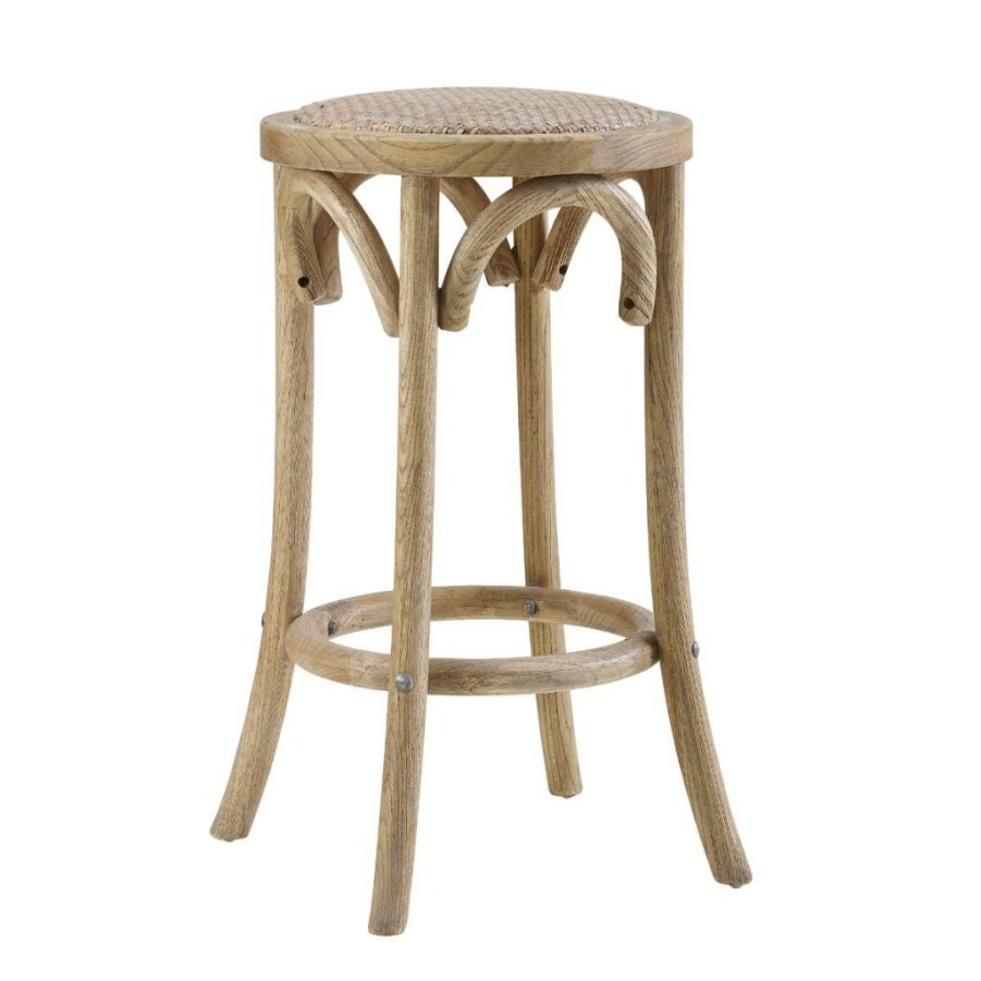 Bar * | Attractive Rae Rattan Seat Backless Counter Stool Linon Cs153Ratt01U