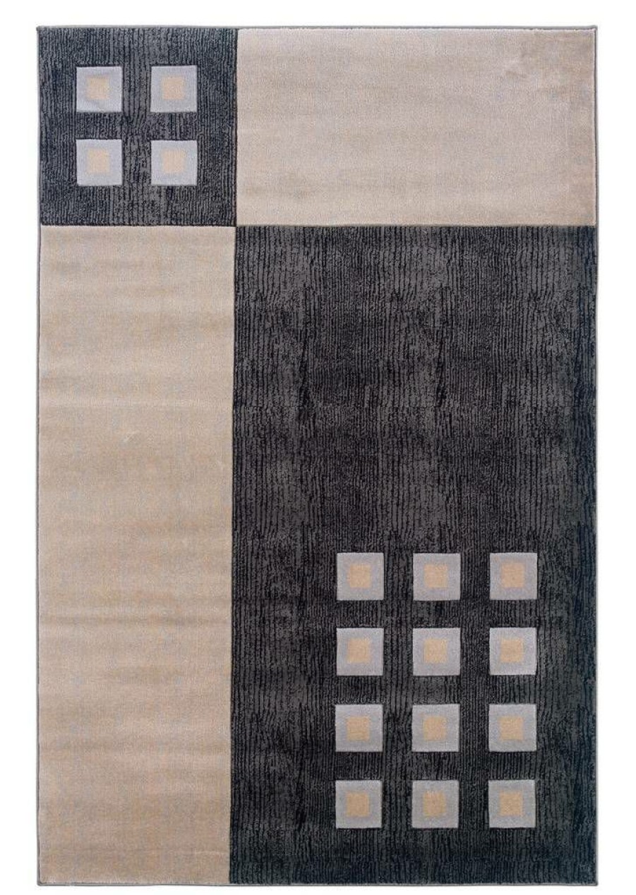 Rugs * | Quick Delivery Milan Wallace Black & Ivory 1.10 2.10 Linon Home Decor Rug-Mn1323