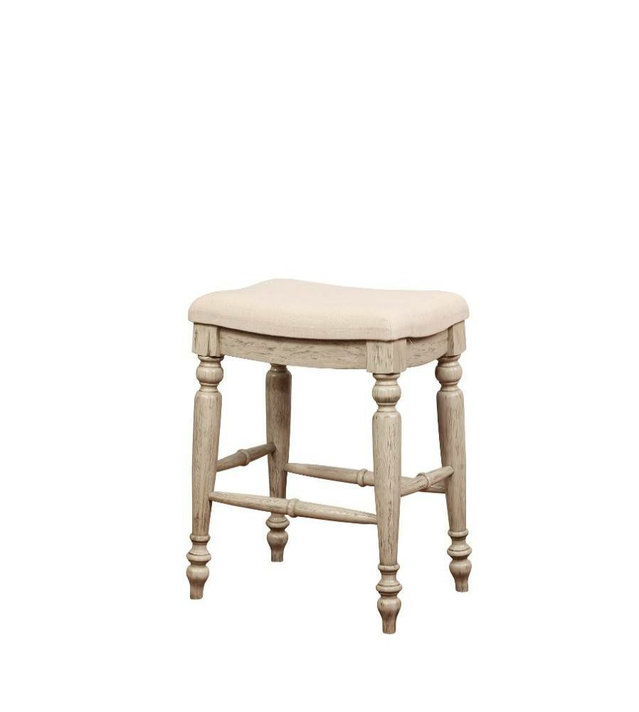 Bar * | Online Store Marino White Wash Backless Counter Stool Linon Cs203Wwsh01U