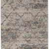 Rugs * | Online Sales Vintage Trellis Grey & Charcoal 2 3 Linon Home Decor Rugvt2323