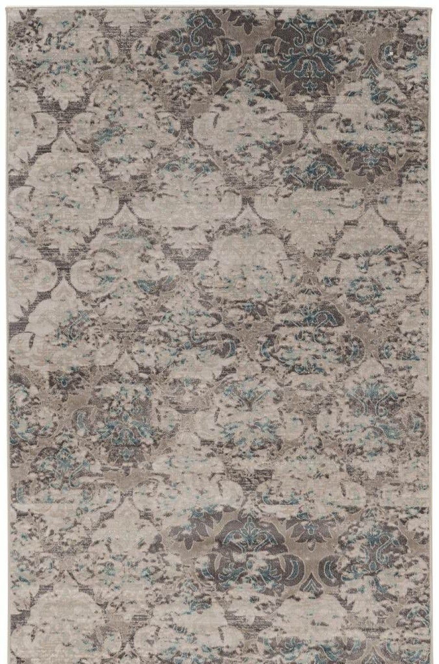 Rugs * | Online Sales Vintage Trellis Grey & Charcoal 2 3 Linon Home Decor Rugvt2323