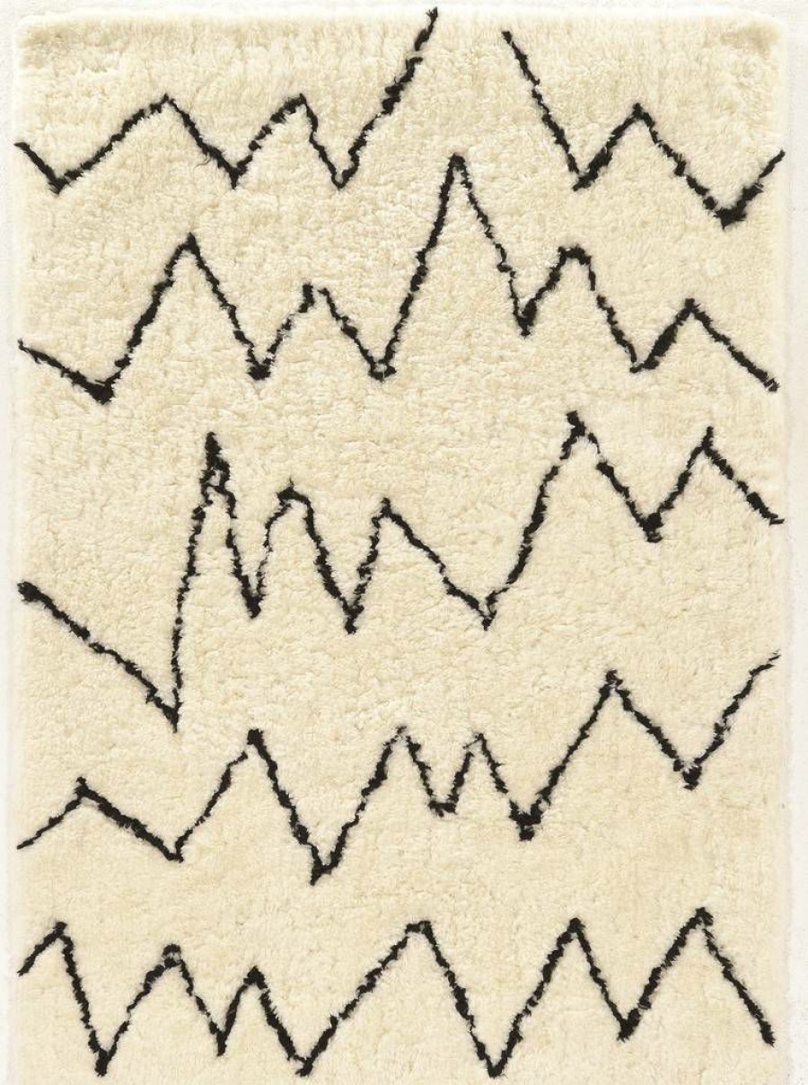 Rugs * | Special Style Moroccoshag Tripoli Ivory & Black 2 3 Linon Home Decor Rugms0323