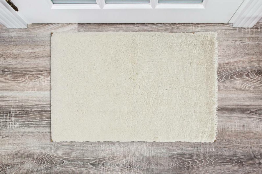 Rugs * | Cheap Pastel Shaggy White 2 3 Linon Home Decor Rugps0123