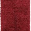 Rugs * | Online Sales 3A Flokati 2000Gr Red 7 10 Linon Home Decor Flk-3Ar0171