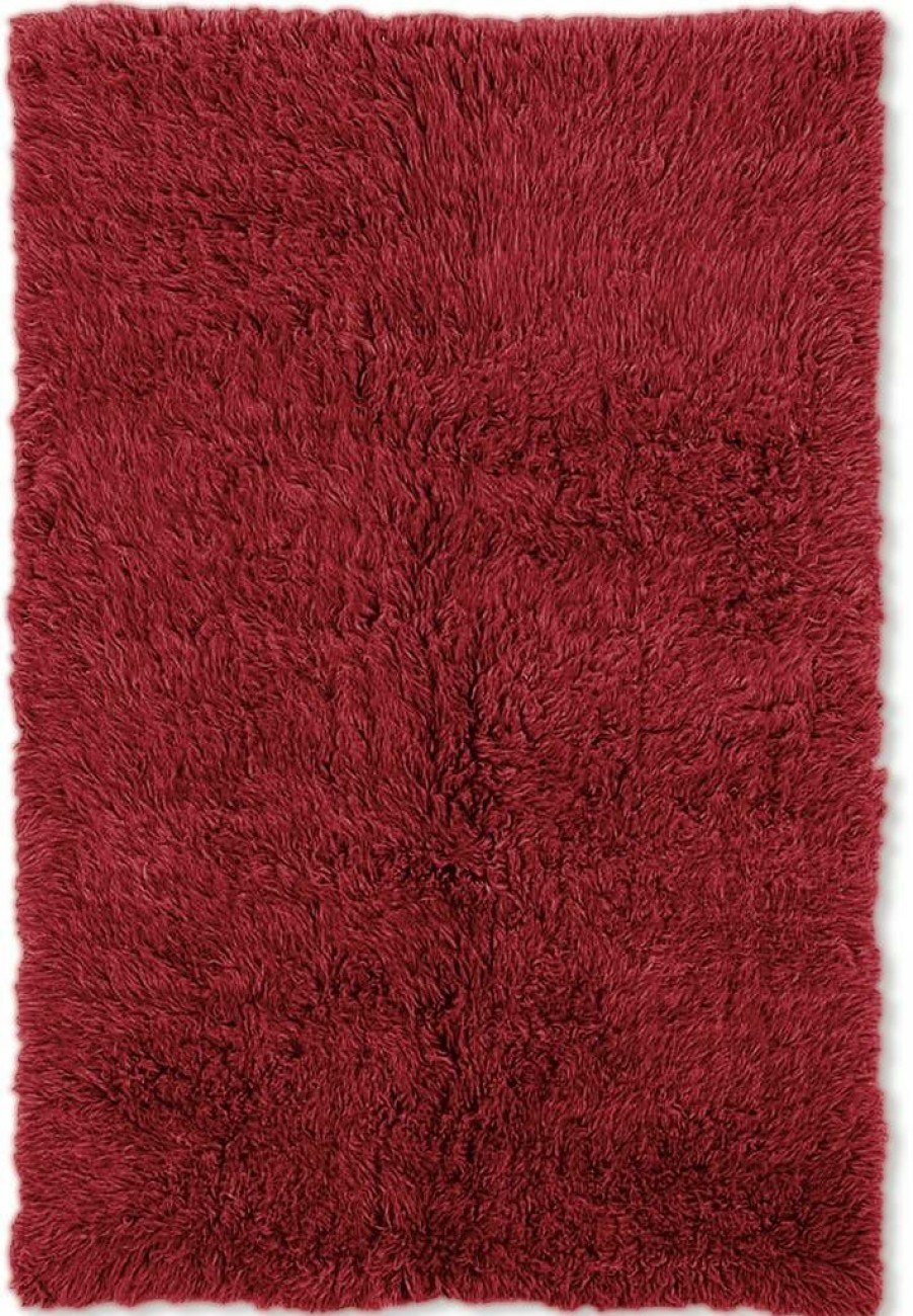 Rugs * | Online Sales 3A Flokati 2000Gr Red 7 10 Linon Home Decor Flk-3Ar0171