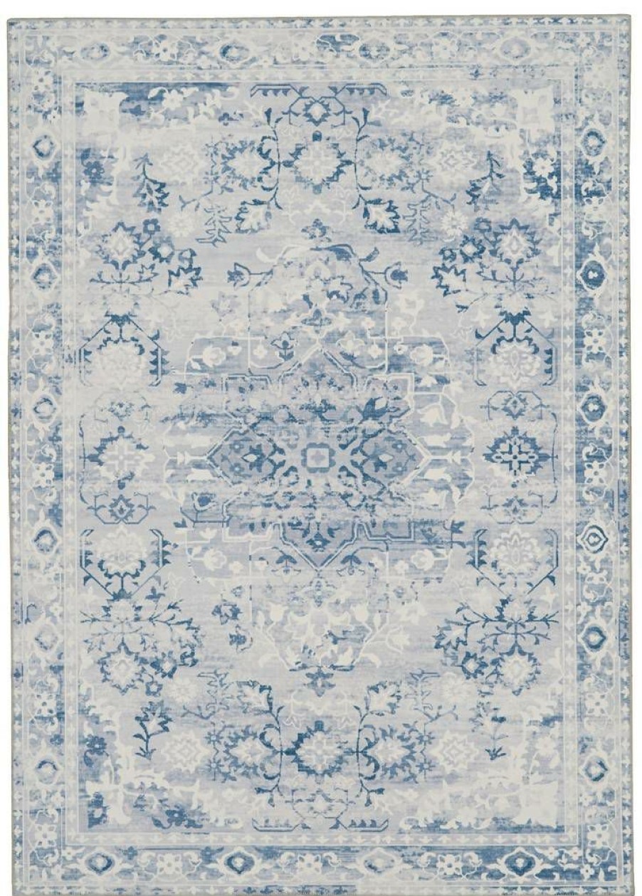 Rugs * | Best Sellers Washable Harris Grey/Ivory 2 3 Linon Home Decor Rugwr0423