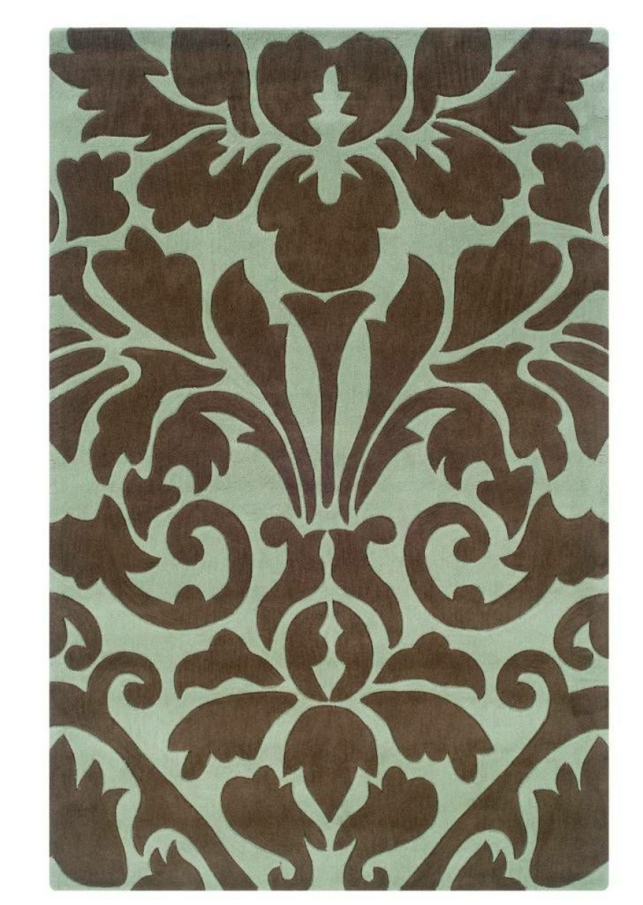 Rugs * | Special Triodamask Chocolate & Spablue 1.10 2.10 Linon Home Decor Rug-Tab10123