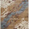 Rugs * | Special Illusions Marble Beige & Blue 3 5 Linon Home Decor Rugil0535