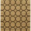 Rugs * | Special Style Elegance Multicircles Beige & Navy 2 3 Linon Home Decor Rugee32423