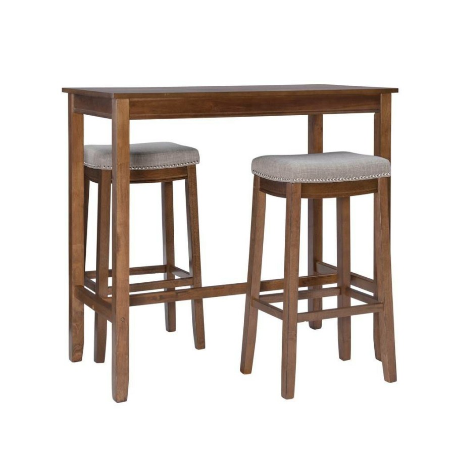 Bar * | Online Store Claridge 3Pc Bar Set Rustic Linon Ts53Rusabcu