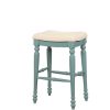 Bar * | Cheap Marino Blue Backless Bar Stool Linon Bs202Blue01U