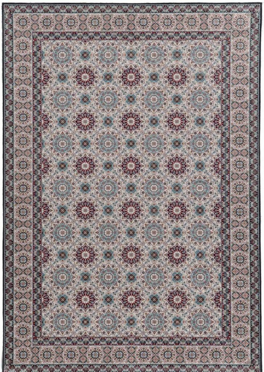 Rugs * | Crazy Deals Emeraldcharlotte Ivory&Raspberry 2.2 3.2 Linon Home Decor Rugem1423