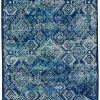 Rugs * | Crazy Deals Emerald Duluth Navy & Teal 3.3 5 Linon Home Decor Rugem0735