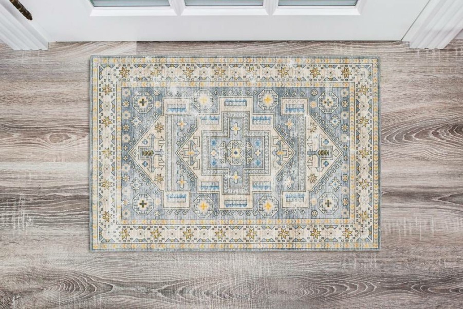 Rugs * | Excellent Washable Parson Grey/Beige 2 3 Linon Home Decor Rugwr0223