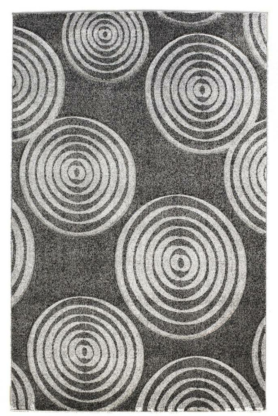 Rugs * | Best Sellers Milan Felix Black & Grey 1.10 2.10 Linon Home Decor Rug-Mn2123