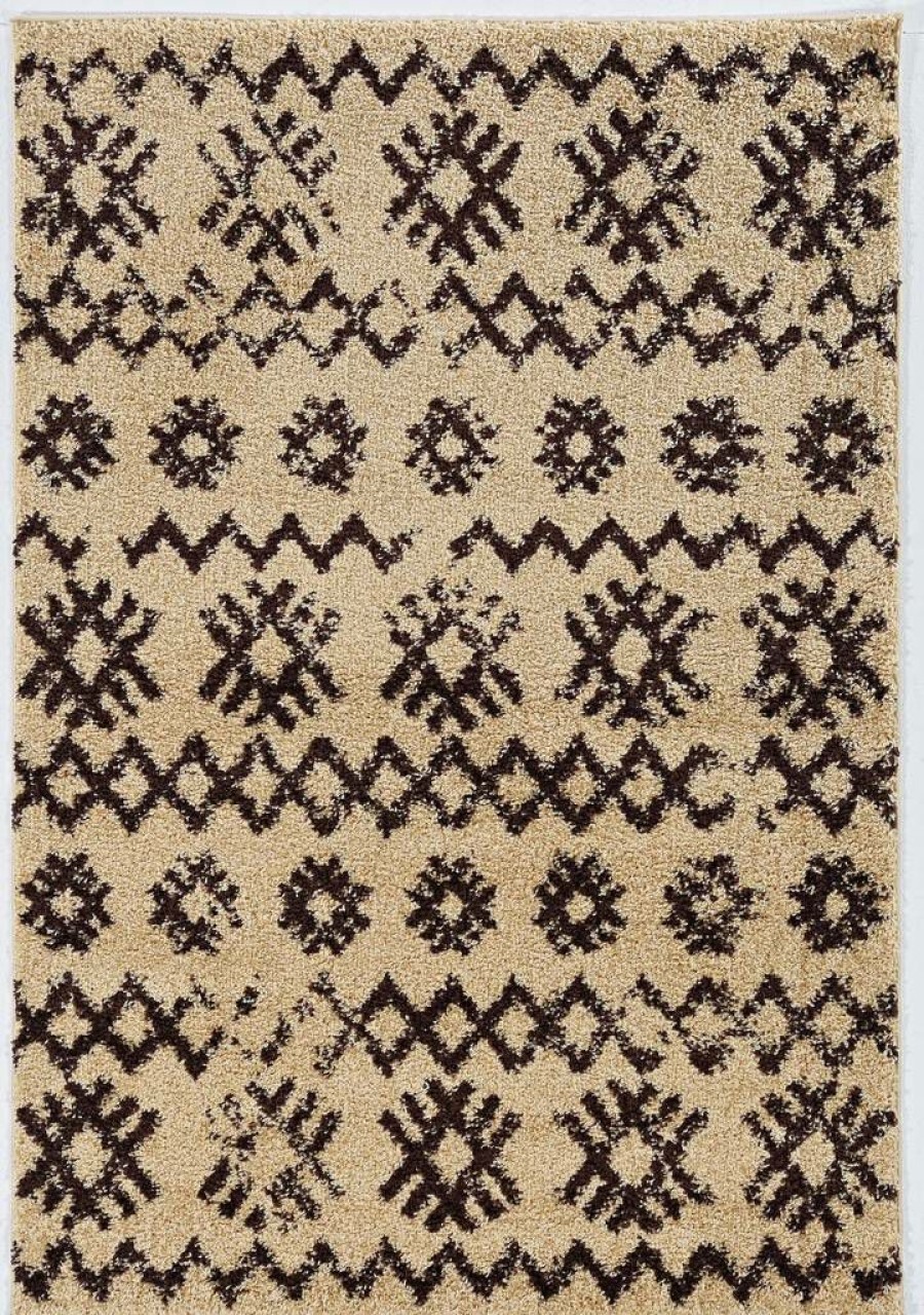 Rugs * | Crazy Deals Moroccan Mekenes Camel & Brown 3 5 Linon Home Decor Rugmc0435