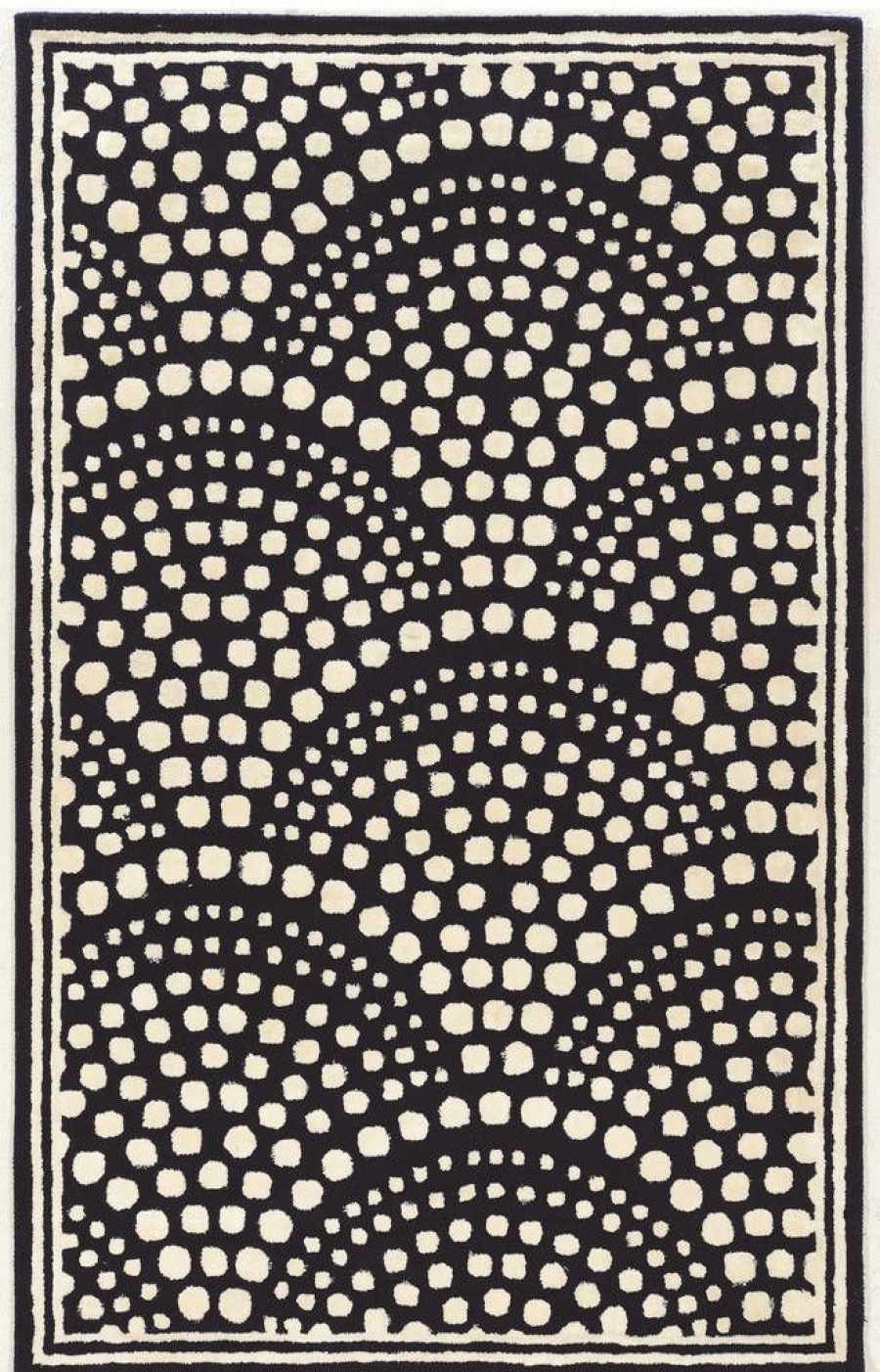 Rugs * | Online Store Aspire Wool Scallop Navy & White 2 3 Linon Home Decor Rugae3123