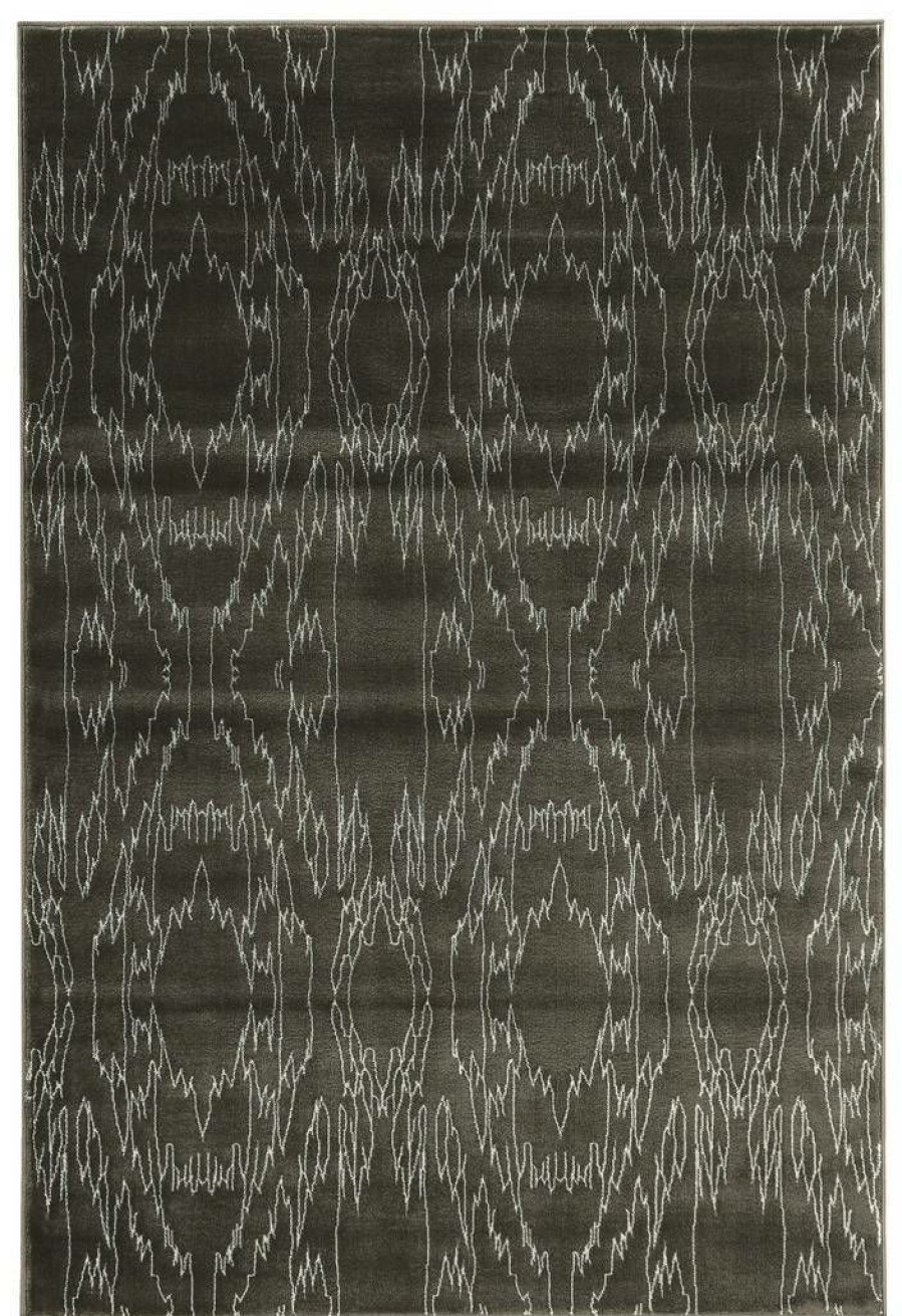 Rugs * | Crazy Deals Prisma Electric Charcoal & White 2 3 Linon Home Decor Rugpa0523