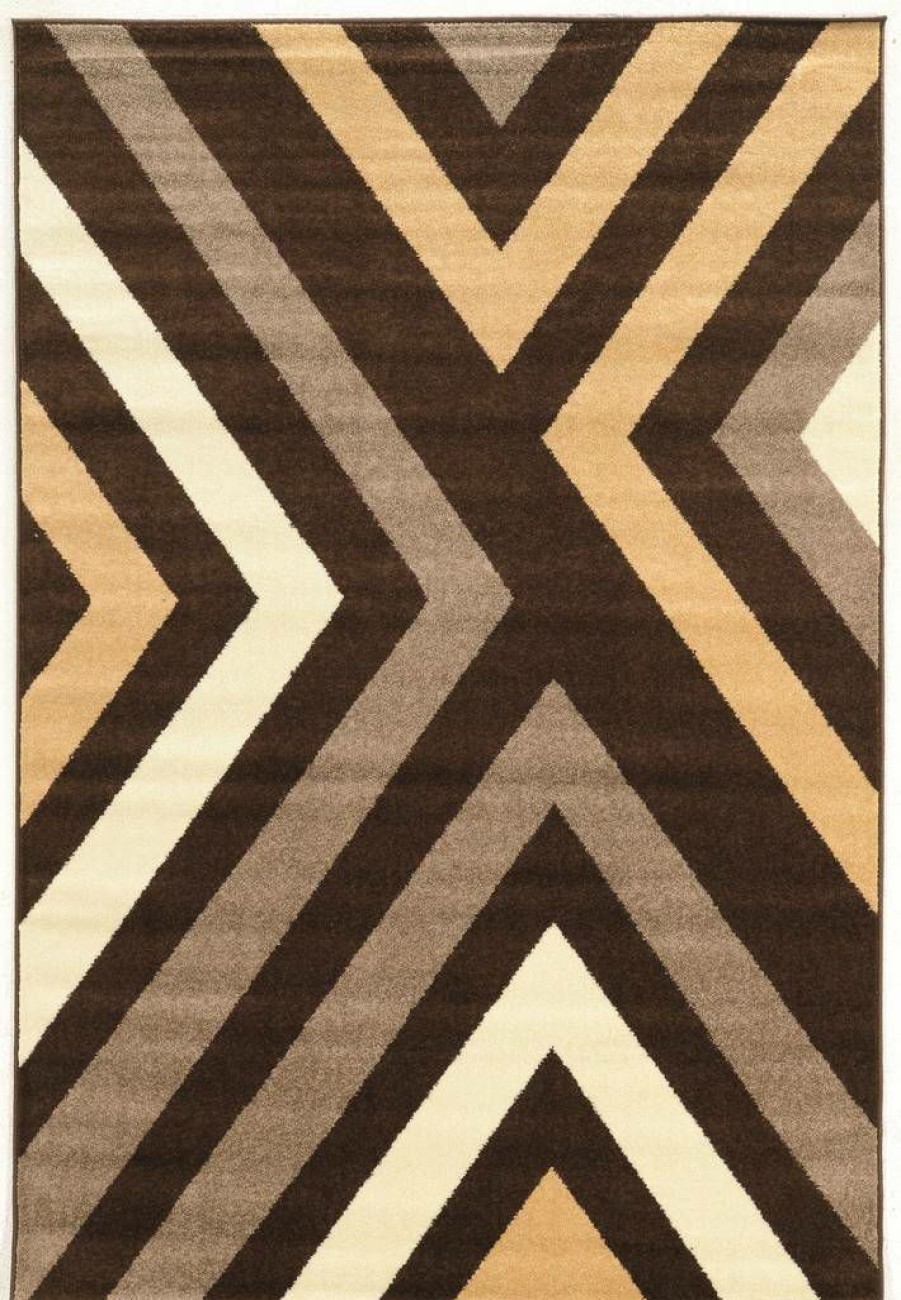 Rugs * | Top Sellers Claremont Xs Brown & Beige 2 3 Linon Home Decor Rugct2523